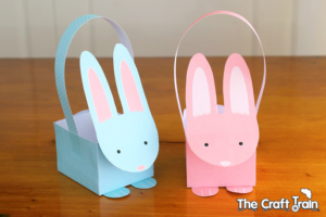 Paper Bunny Baskets by Kate from The Craft Train