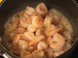 Shrimp sauteed in butter and garlic
