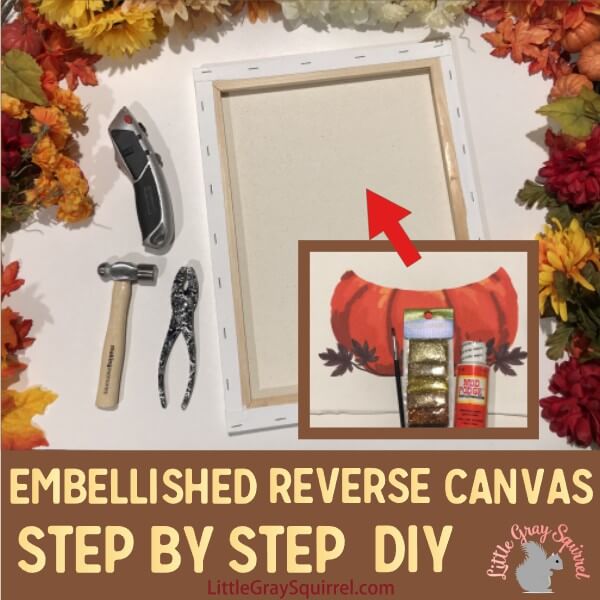 Supplies needed for reverse canvas project