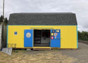 Yellow ticket building for the Oregon Coast Railriders