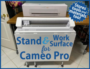 Stand to use with Cameo Pro to hold machine, materials, and tools.