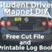 Student Driver Magnet DIY and free cut file on back of car
