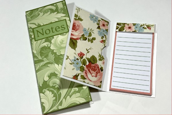 Printable Notebook with Cover, Notepad, and Pocket